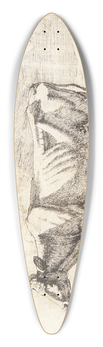 Marcus de Bye - Stende ko, vendt mod venstre 39.3 inch art pintail longboard deck