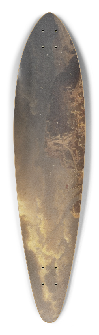 Marcus Larson - Gale on the Bohusln Coast 39.3 inch art pintail longboard deck