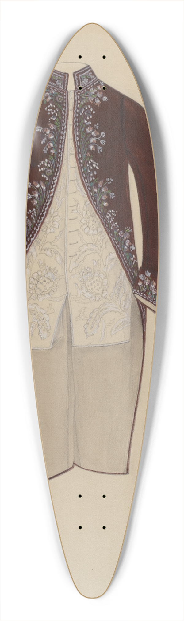 Margaret Concha - Coat and Waistcoat 39.3 inch art pintail longboard deck