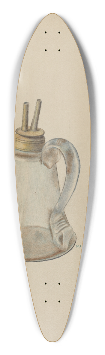 Margaret Stottlemeyer - Whale Oil Lamp 39.3 inch art pintail longboard deck