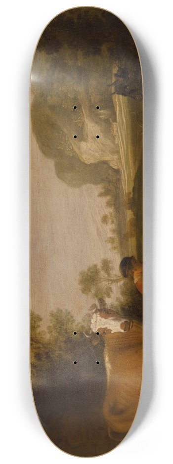 Claes Cornelisz. Moeyaert - Shepherd Playing Music 8.25 inch art skate deck