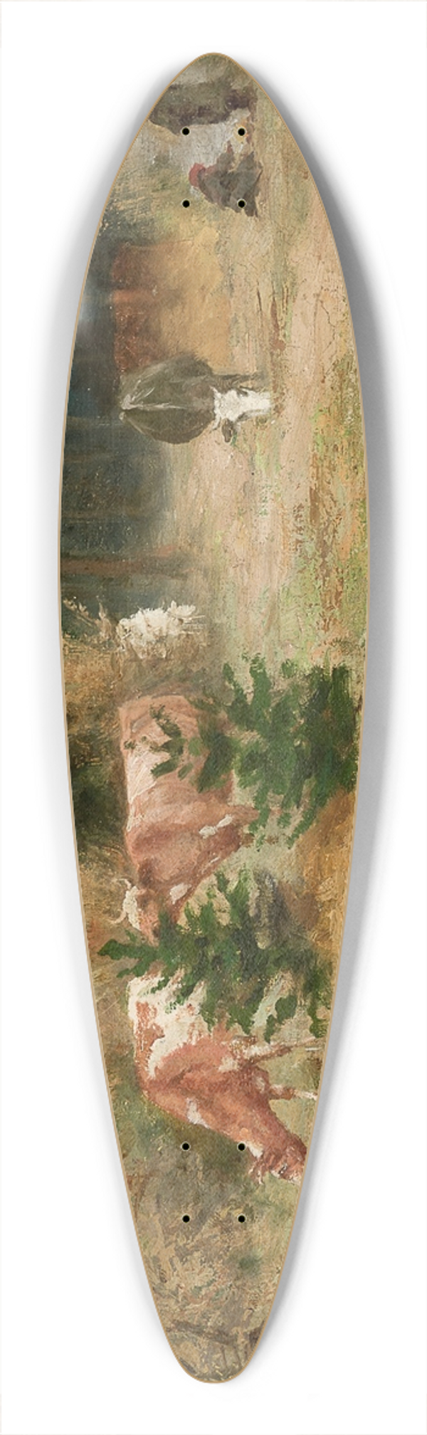Maria Chmielowska - Cows near a Forest 39.3 inch art pintail longboard deck