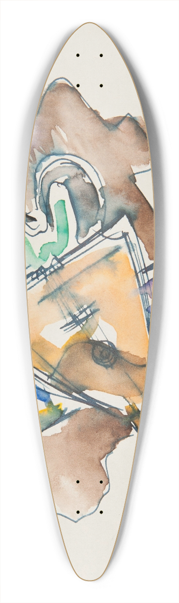 Marian Kopf - Baaajka 39.3 inch art pintail longboard deck