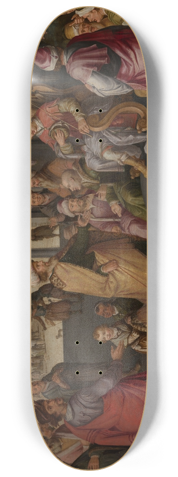 Claes Jacobsz. van der Heck - The judgement of Cambyses 8.25 inch art skate deck