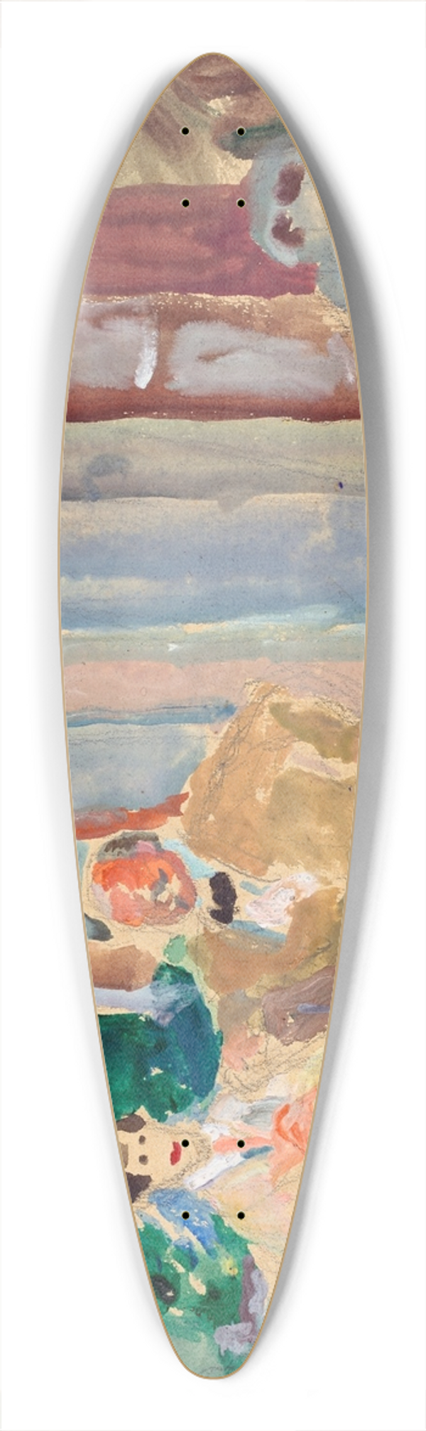 Marianne von Werefkin - Sacharoff and Jawlensky on the balcony in St. Prex on Lake Geneva 39.3 inch art pintail longboard deck