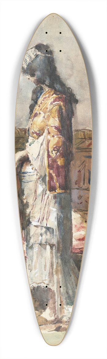 Mariano Fortuny Marsal - A Moroccan Woman in Traditional Dress 39.3 inch art pintail longboard deck