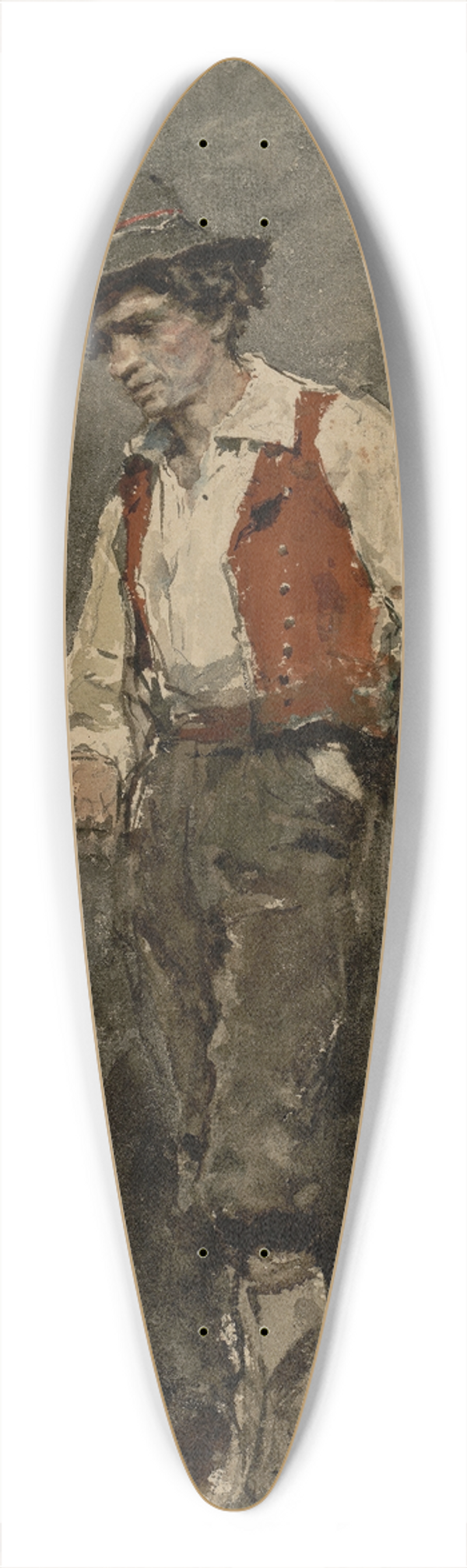 Mariano Fortuny Marsal - Calabrian 39.3 inch art pintail longboard deck