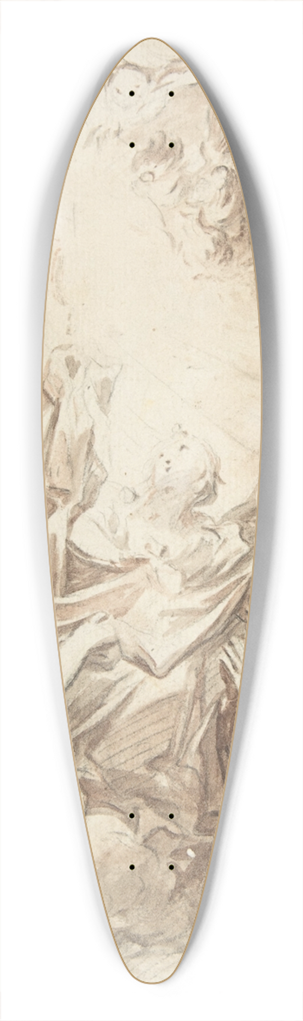 Mariano Salvador Maella - St. Paschal Baylon Adorning the Blessed Sacrament 39.3 inch art pintail longboard deck