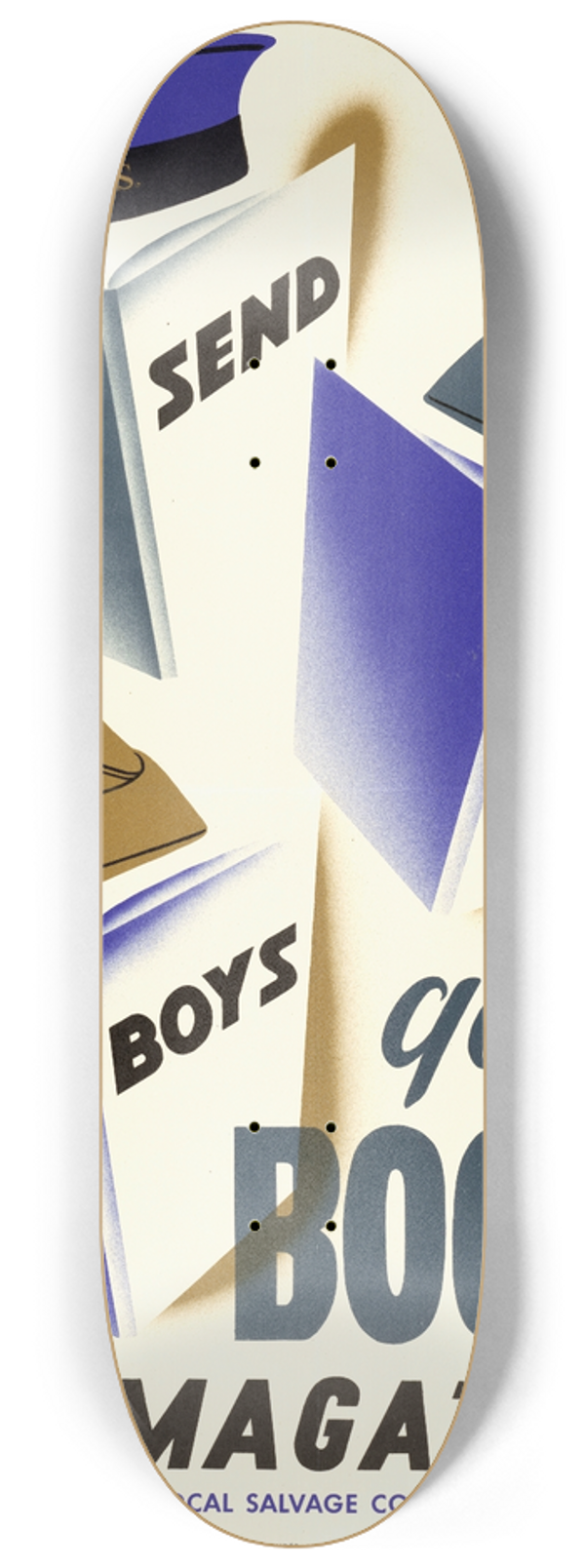 Clair Stewart - Send The Boys Good Books And Magazines 8.25 inch art skate deck