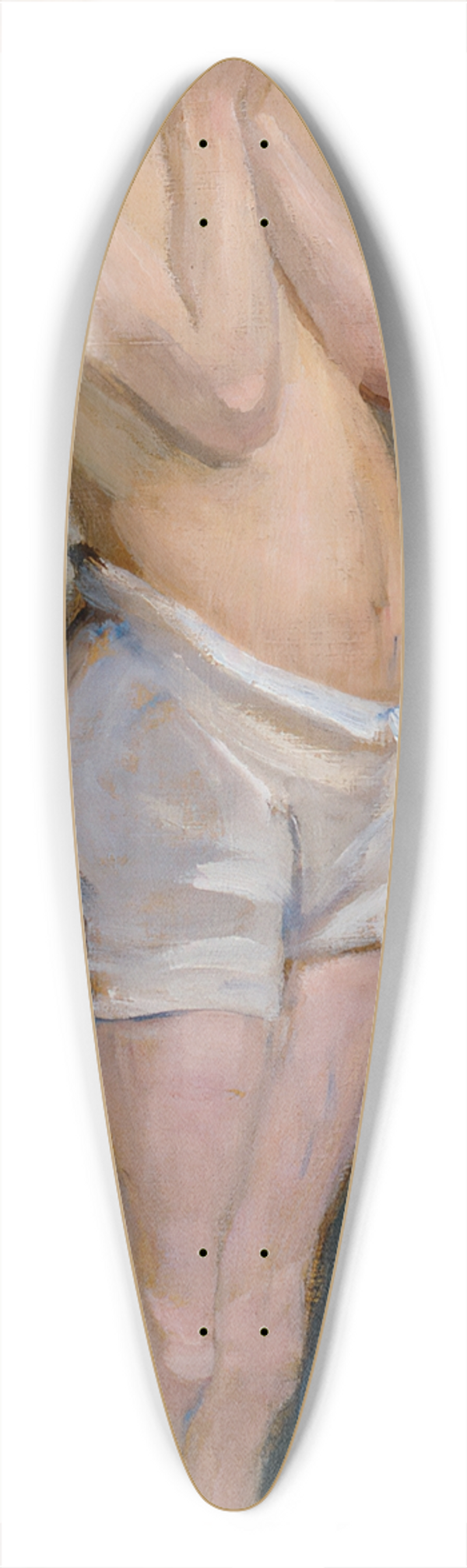 Maria Wiik - Nude Study, Standing Boy 39.3 inch art pintail longboard deck