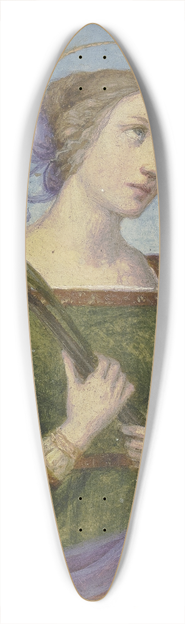 Marie Ellenrieder - Brustbild einer Heiligen mit Palme 39.3 inch art pintail longboard deck