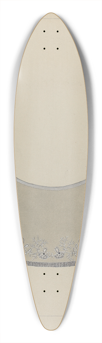 Marie Famularo - Embroidered Collar 39.3 inch art pintail longboard deck