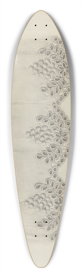 Marie Famularo - Embroidered Edging 39.3 inch art pintail longboard deck