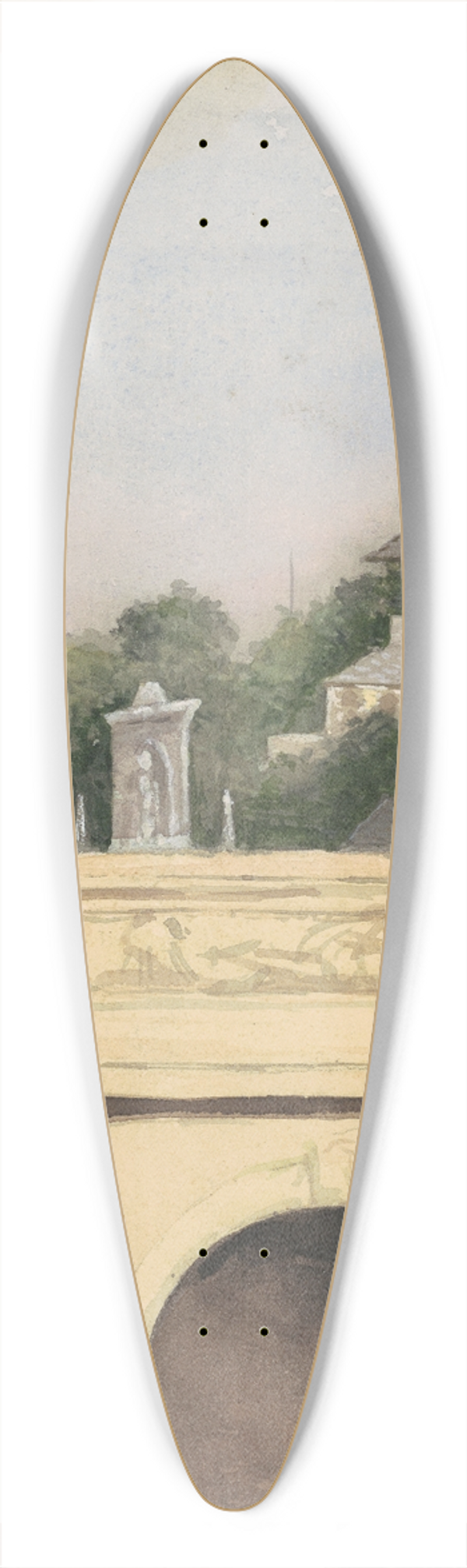 Marietta Minnigerode Andrews - Glimpse of the Palazzo Doria,Genova 39.3 inch art pintail longboard deck