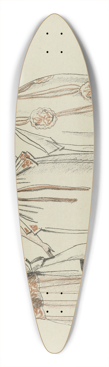 Mario Simon - Doeuillet ; Worth 39.3 inch art pintail longboard deck