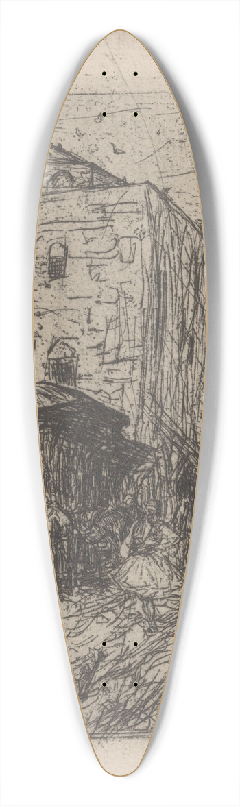 Marius Bauer - Fontein in Constantinopel 39.3 inch art pintail longboard deck