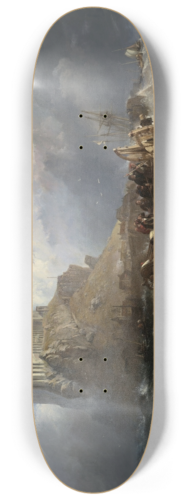 Clarkson Stanfield - Mount St Michael, Cornwall 8.25 inch art skate deck