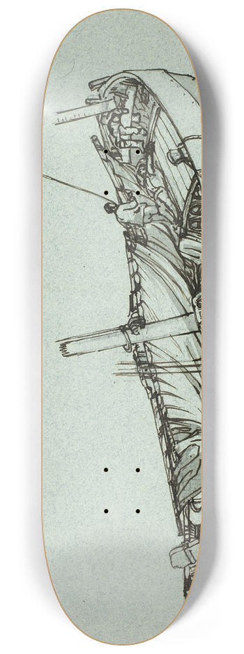 Clarkson Stanfield - Ostende Fishing Boat 8.25 inch art skate deck