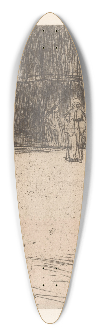 Marius Bauer - Moskee in Constantinopel 39.3 inch art pintail longboard deck