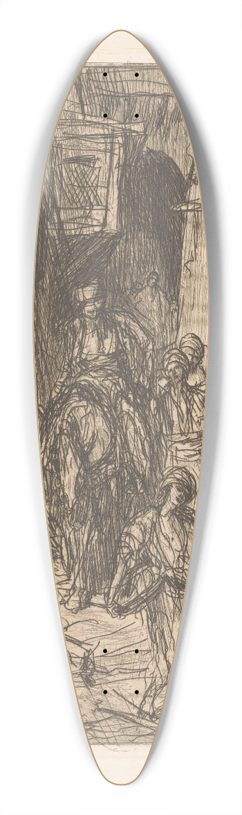 Marius Bauer - Straat in Caro 39.3 inch art pintail longboard deck
