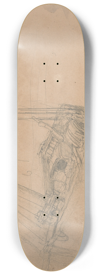 Clarkson Stanfield - Study of a Fishing Boat 8.25 inch art skate deck