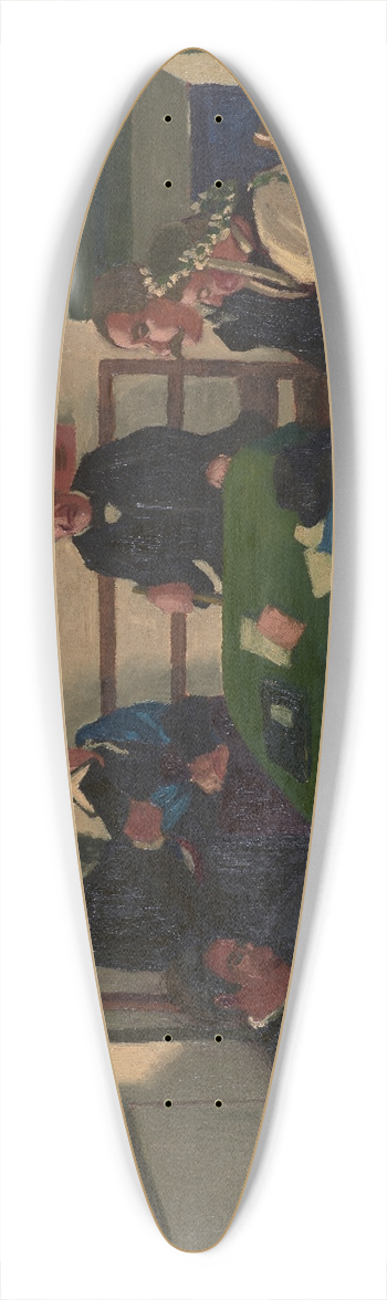Marius Borgeaud - Breton Marriage 39.3 inch art pintail longboard deck