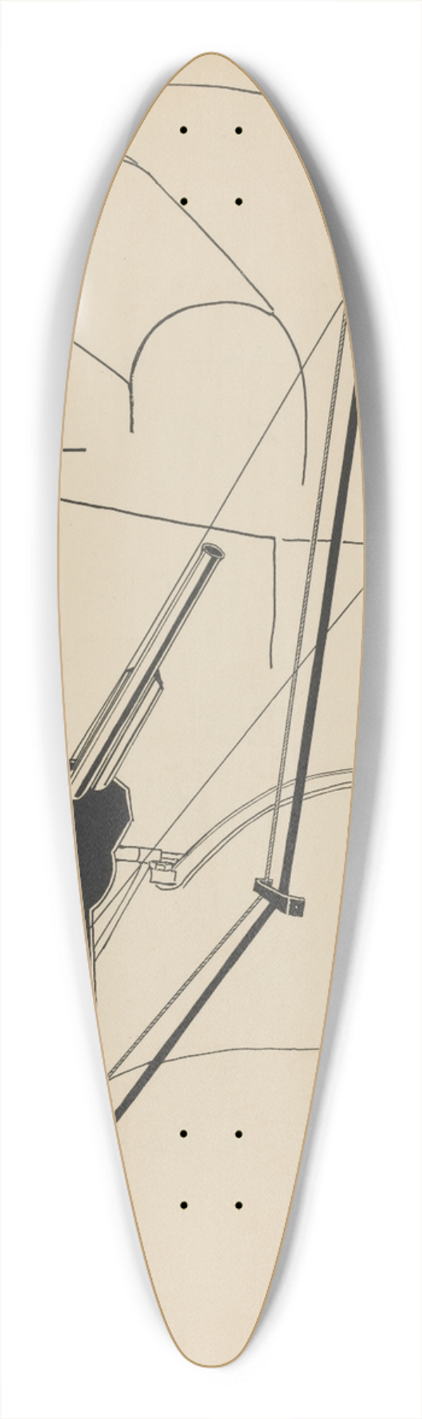 Marius de Zayas - Voil elle 39.3 inch art pintail longboard deck