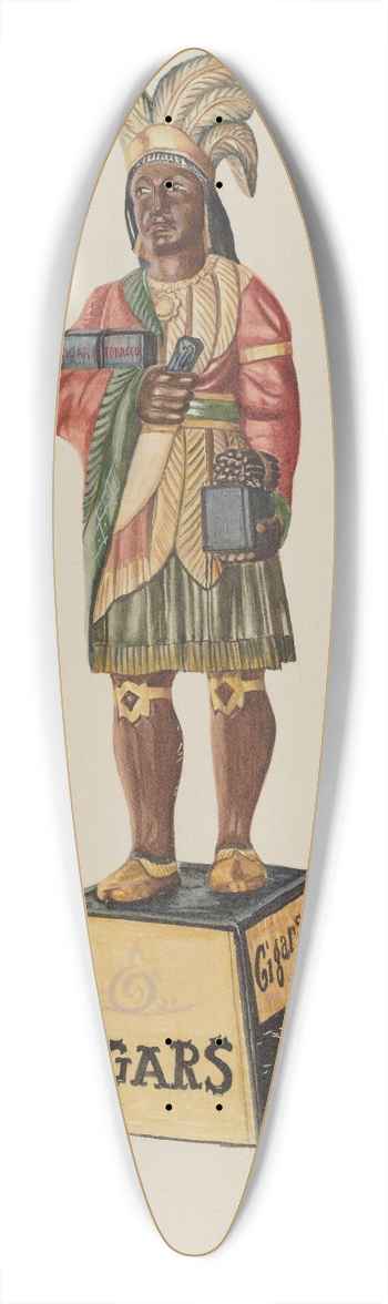 Marius Hansen - Cigar Store Indian 39.3 inch art pintail longboard deck