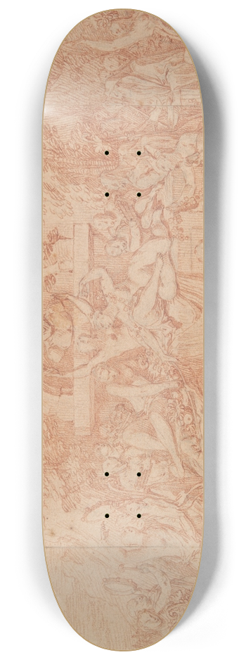 Claude Gillot - Study for Festival of the God Pan (La Fete du DieuPan) 8.25 inch art skate deck