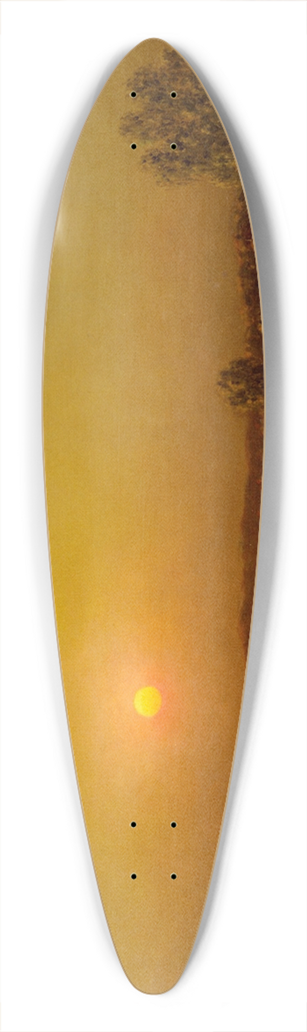 Martin Johnson Heade - Marsh Sunset, Newburyport, Massachusetts 39.3 inch art pintail longboard deck