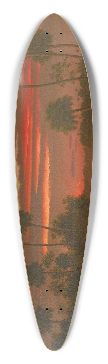 Martin Johnson Heade - The Great Florida Sunset 39.3 inch art pintail longboard deck