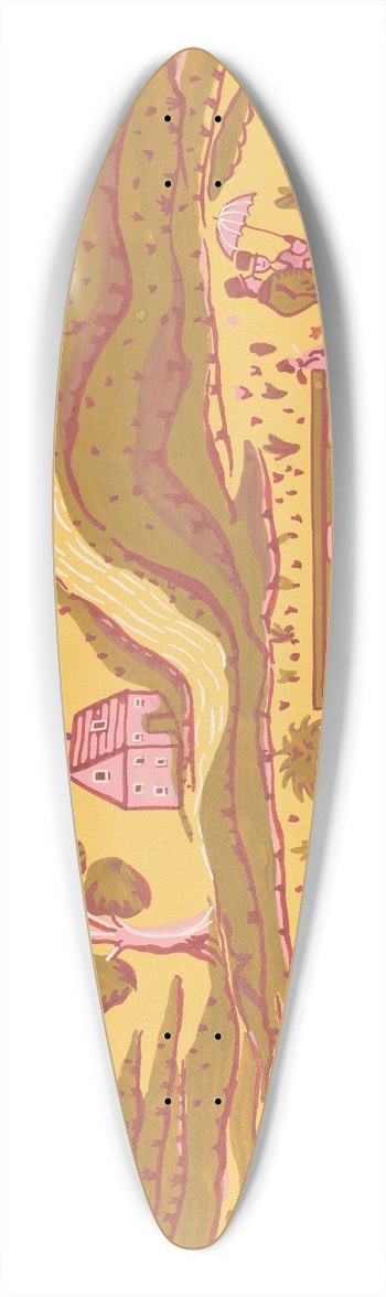 Martin Partyka - Bandbox 39.3 inch art pintail longboard deck