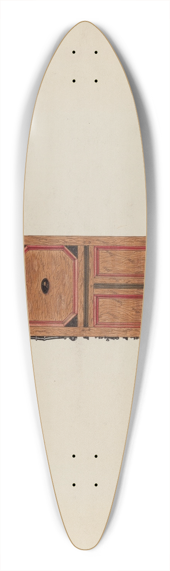 Martin Partyka - Side View of Hartford Chest 39.3 inch art pintail longboard deck