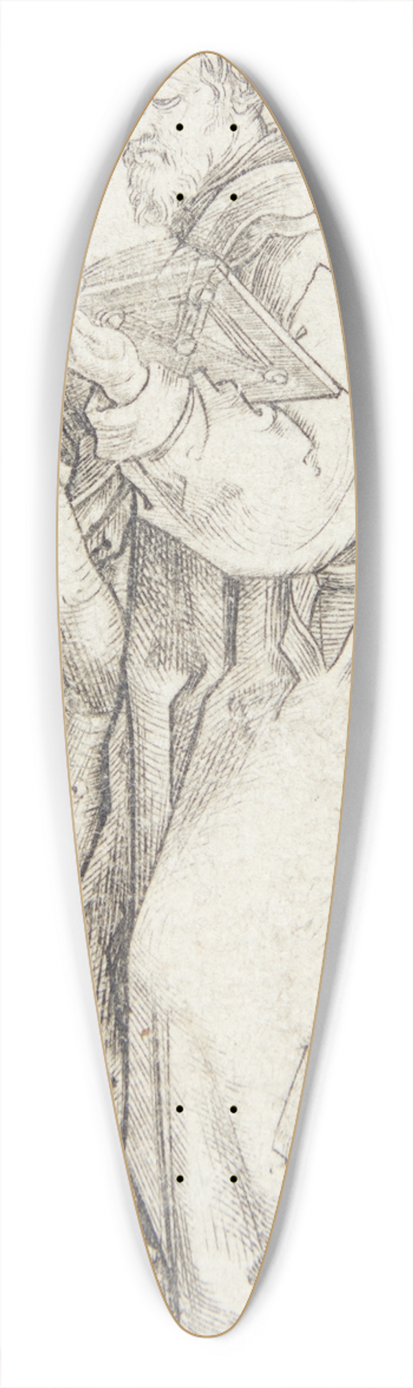 Martin Schongauer - Apostlen Andreas 39.3 inch art pintail longboard deck