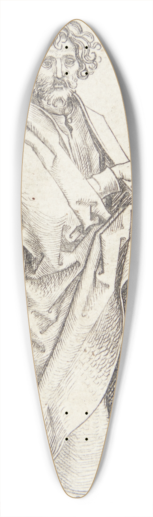 Martin Schongauer - Apostlen Taddus 39.3 inch art pintail longboard deck