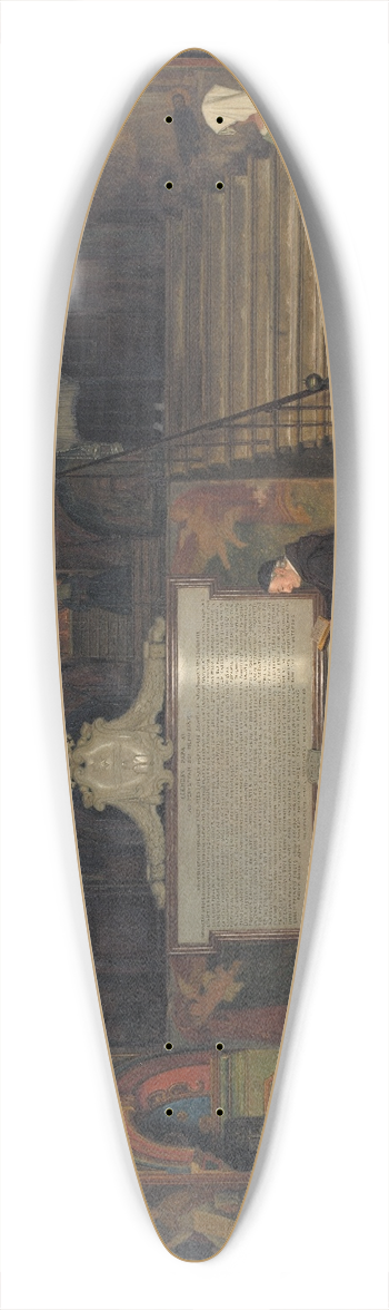 Martinus Rrbye - The Crypt in the Monastry of San Benedetto in Subiaco, Italy 39.3 inch art pintail longboard deck