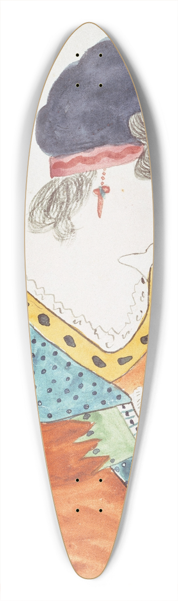Mary Ann Willson - Young Woman Wearing a Turban 39.3 inch art pintail longboard deck