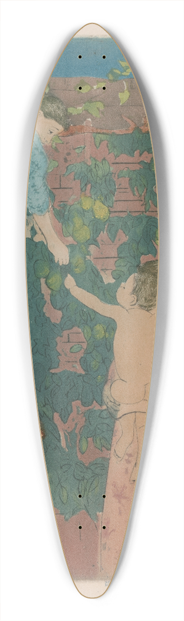 Mary Cassatt - Gathering fruit 39.3 inch art pintail longboard deck