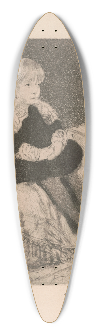 Mary Cassatt - Mlle Luquet seated on a couch 39.3 inch art pintail longboard deck