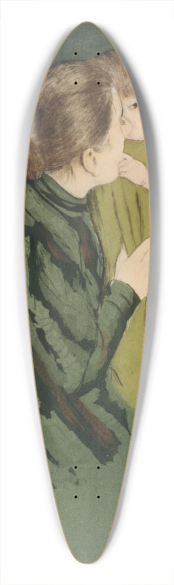 Mary Cassatt - Peasant Mother and Child 39.3 inch art pintail longboard deck