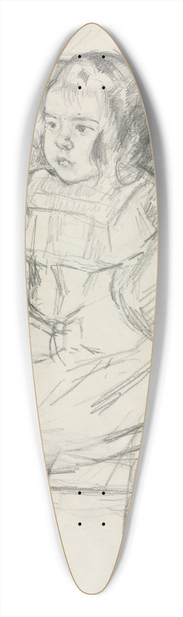 Mary Cassatt - Simone Seated 39.3 inch art pintail longboard deck