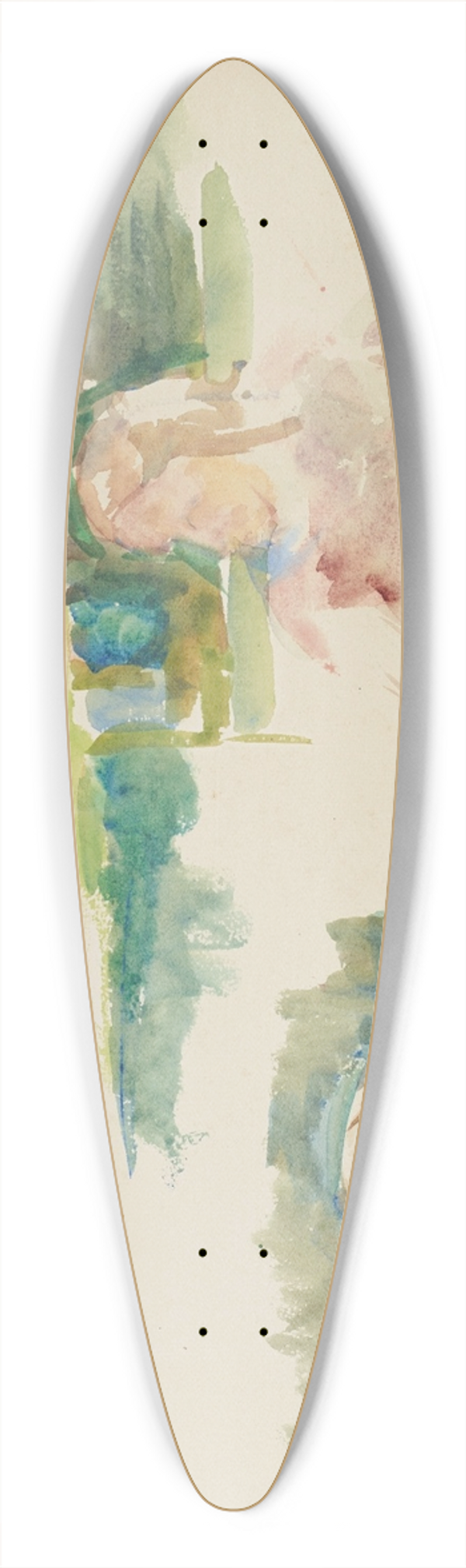 Mary Cassatt - tude de paysage  la rivire et denfants 39.3 inch art pintail longboard deck