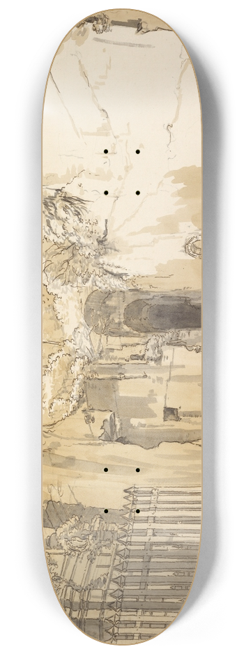 Claude-Joseph Vernet - The Entrance to the Grotto at Posillipo 8.25 inch art skate deck