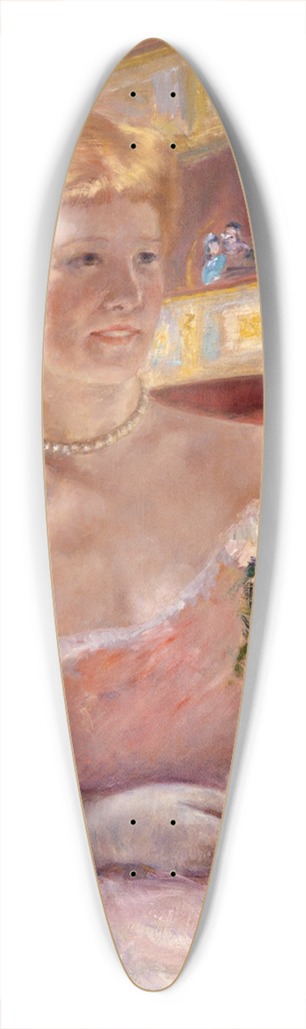 Mary Cassatt - Woman with a Pearl Necklace in a Loge 39.3 inch art pintail longboard deck