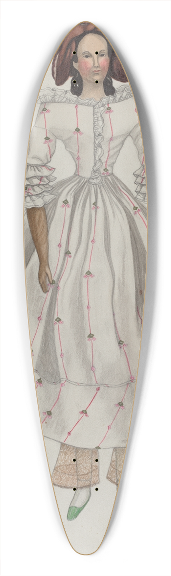 Mary E. Humes - Doll 39.3 inch art pintail longboard deck