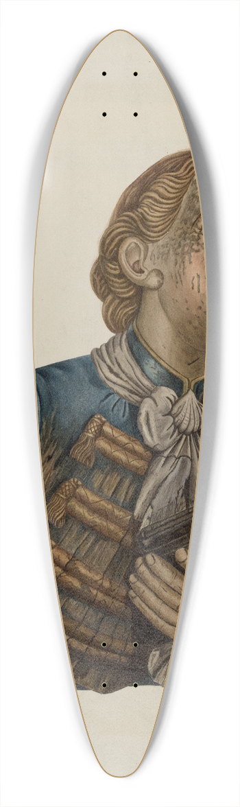 Mary E. Humes - Figurehead from Bark George 39.3 inch art pintail longboard deck