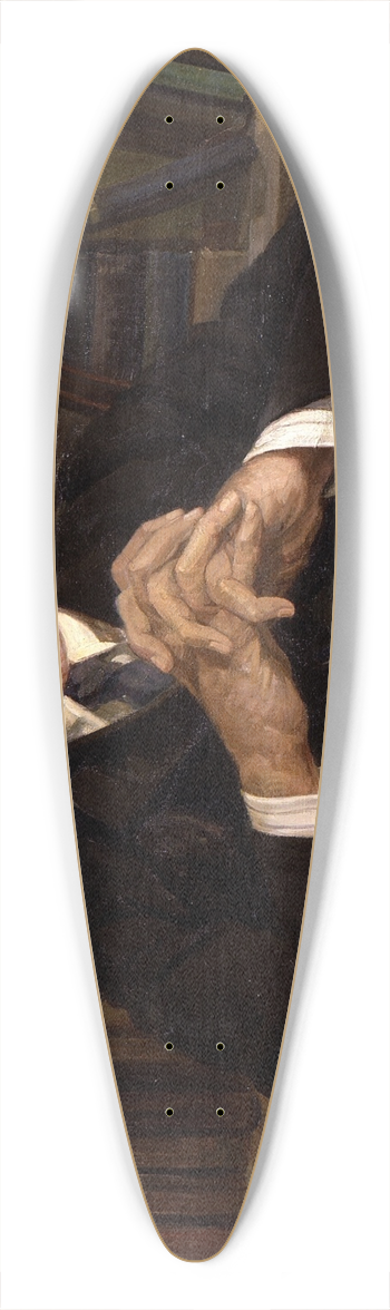 Mary Elizabeth Tripe - Portrait painting of Sir Truby King, C.M.G. 39.3 inch art pintail longboard deck