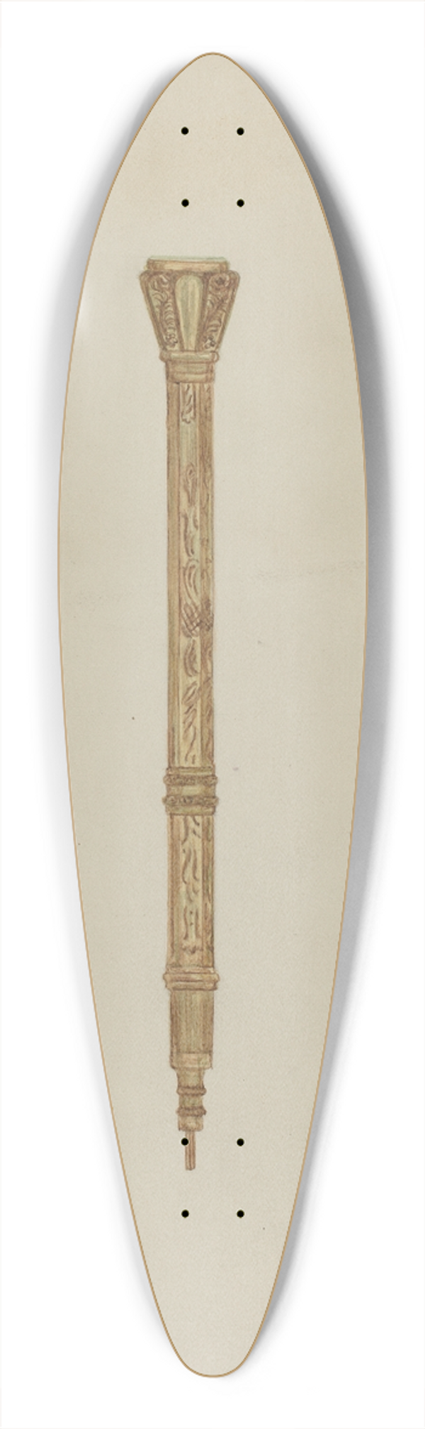 Mary Fitzgerald - Refillable Pencil 39.3 inch art pintail longboard deck