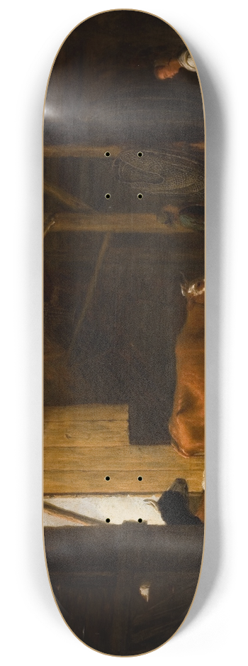 Aelbert Cuyp - Interior of a Cowshed 8.25 inch art skate deck