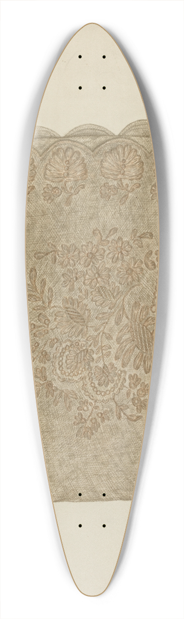 Mary Fitzgerald - Wedding Veil 39.3 inch art pintail longboard deck